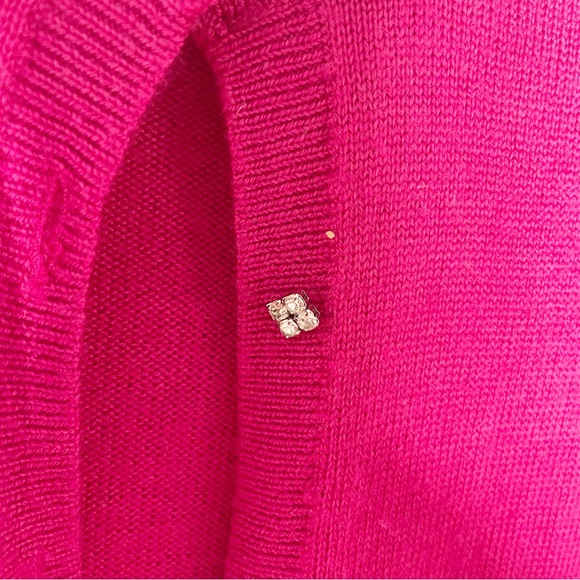 BANANA REPUBLIC women's pink jewel button cardigan sweater SZ S - Picture 2 of 6